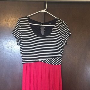 Pink skirt maxi dress